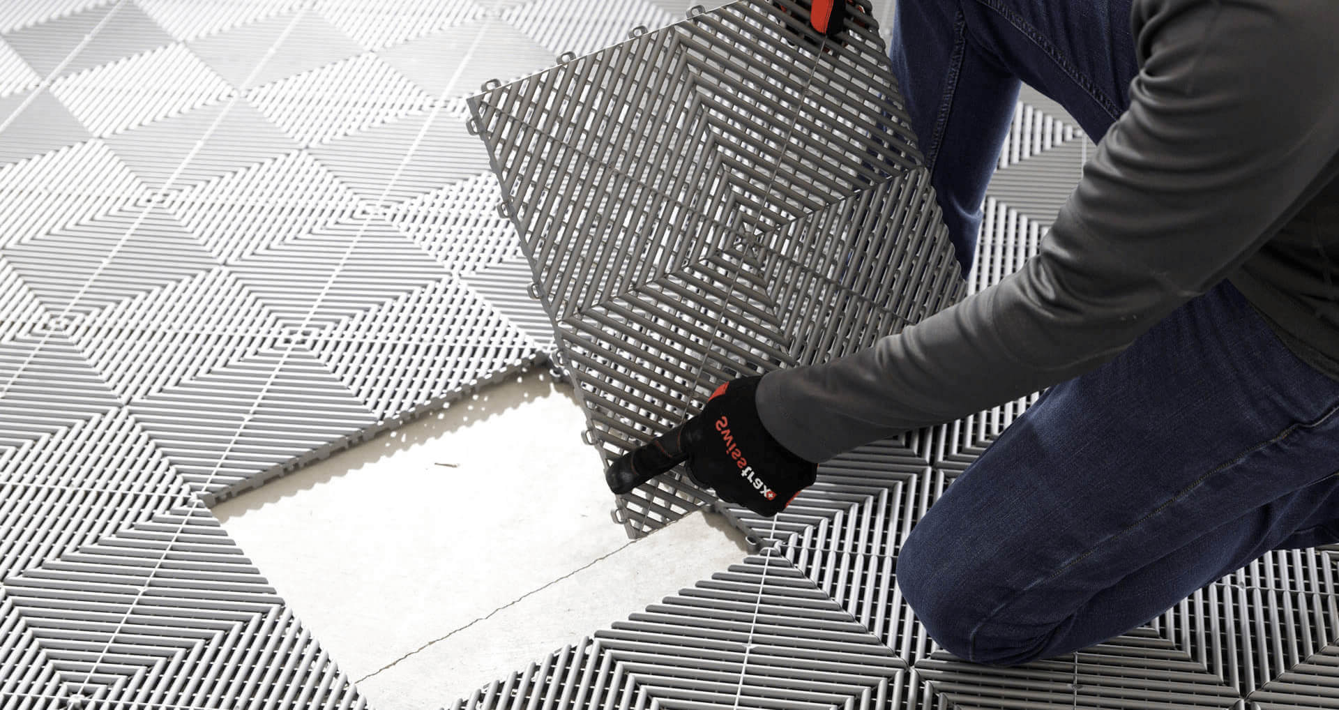 Pro Flooring Tiles being installed