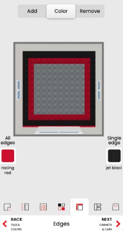 Screen Print of Design Application Step 5, Pick Your Edges