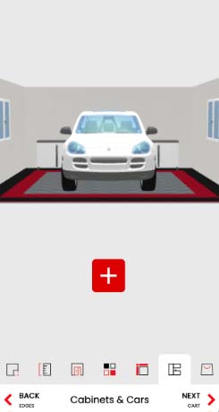 Screen Print of Design Application Step 6, Add Cabinets, Cars and More