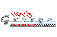 Linked text logo reading 'Big Dog Garage'