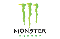 Linked text logo reading 'Monster Energy'