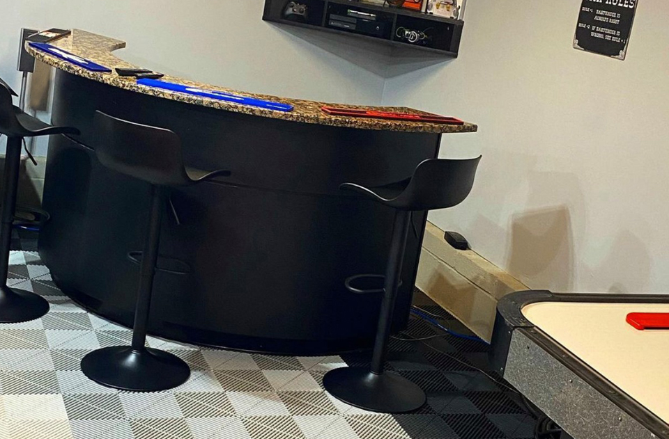Durable Ribtrax Pro Flooring for Mancave