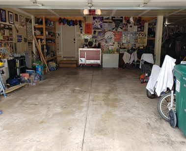 Garage transformation before - Swisstrax Garage Flooring