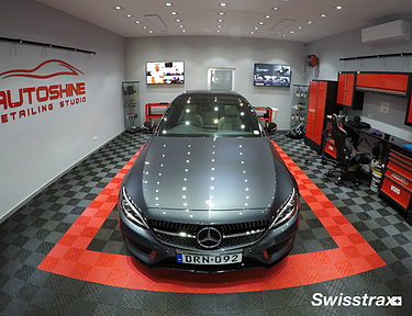 Autoshine Detailing Studio garage installed with Swisstrax flooring