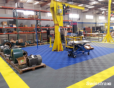 Warehouse using Ribtrax Pro tiles from Swisstrax