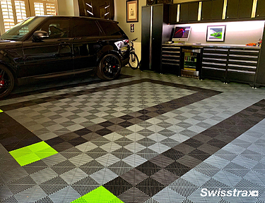 3 car garage installed with Ribtrax Pro tiles