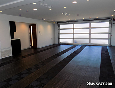 2 car garage with Ribtrax Pro and Vinyltrax Pro tiles installed