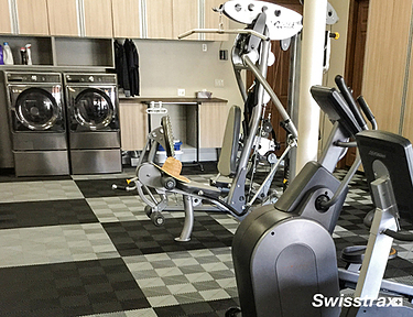 Ribtrax Pro tiles installed in the laundry and home gym room