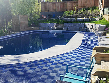 Blue checkerboard pattern using Ribtrax Smooth Pro